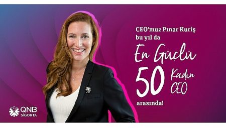 QNB Sigorta Genel Müdürü Pınar Kuriş, 6. Kez “En Güçlü 50 Kadın CEO” Listesinde